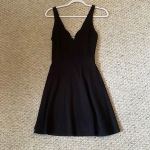 Black fit and flare dress